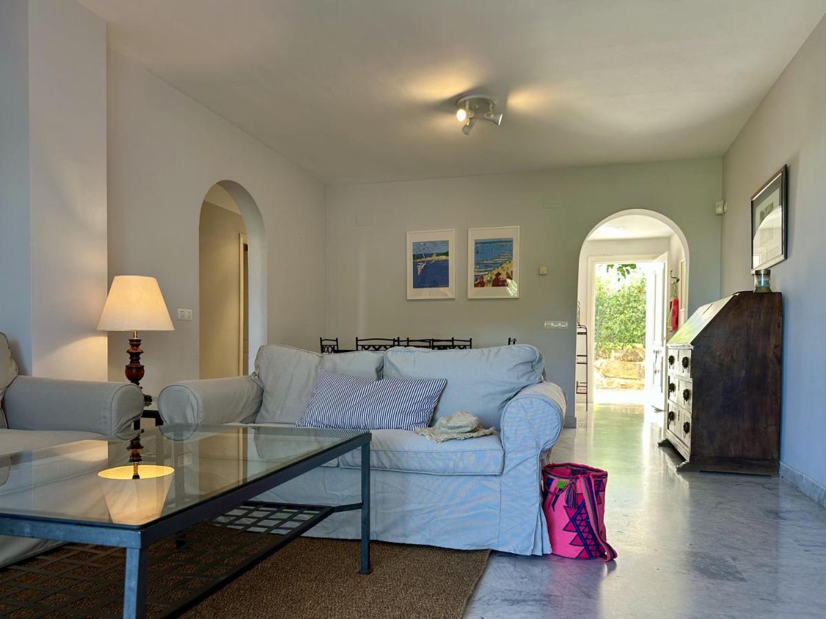 Blue House In Guadalmina Baja, With A Large Terrace Overlooking The Golf *