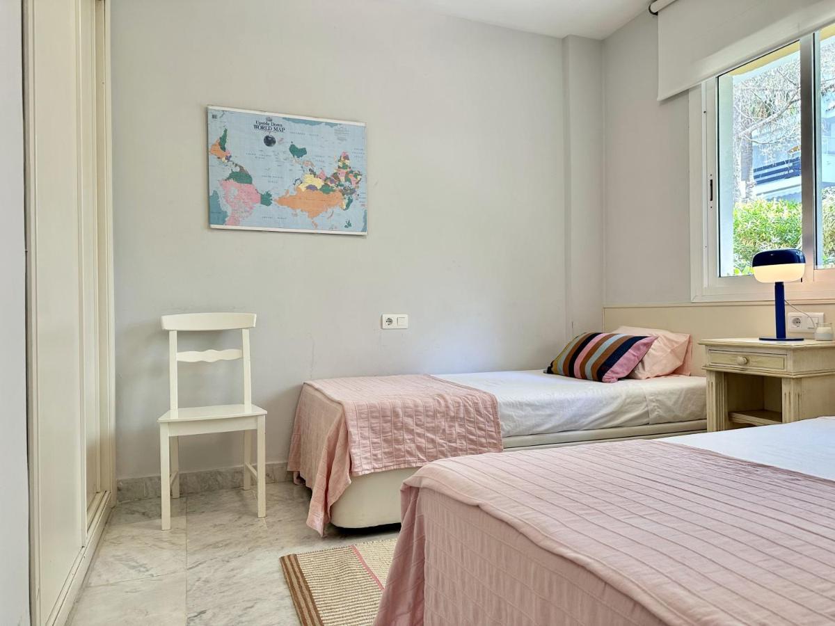 Blue House In Guadalmina Baja, With A Large Terrace Overlooking The Golf