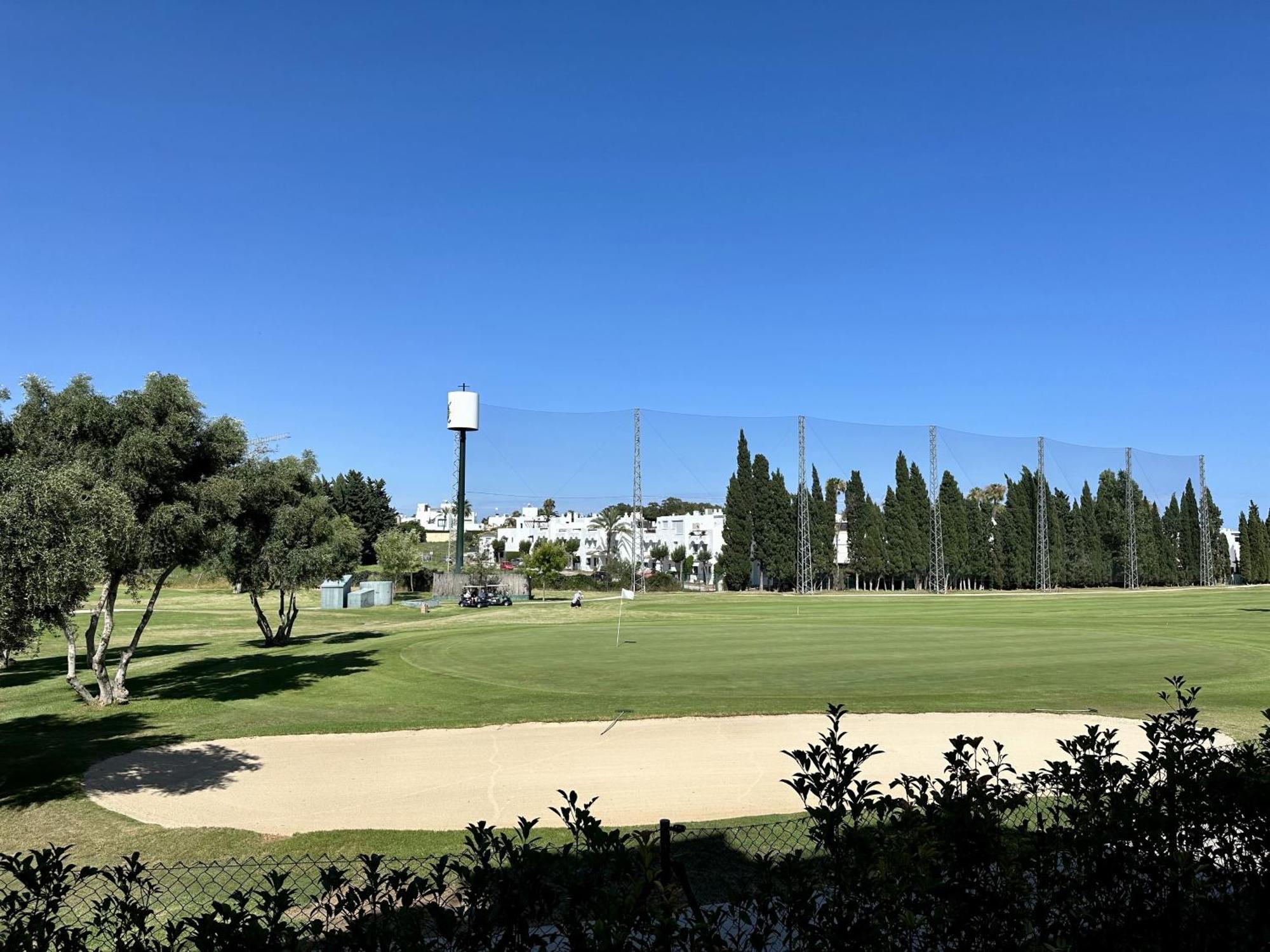 Blue House In Guadalmina Baja, With A Large Terrace Overlooking The Golf